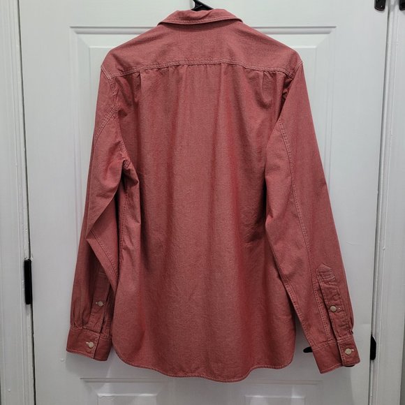 J. Crew Pink Chambray Long Sleeves Shirt Size M - Picture 2 of 4